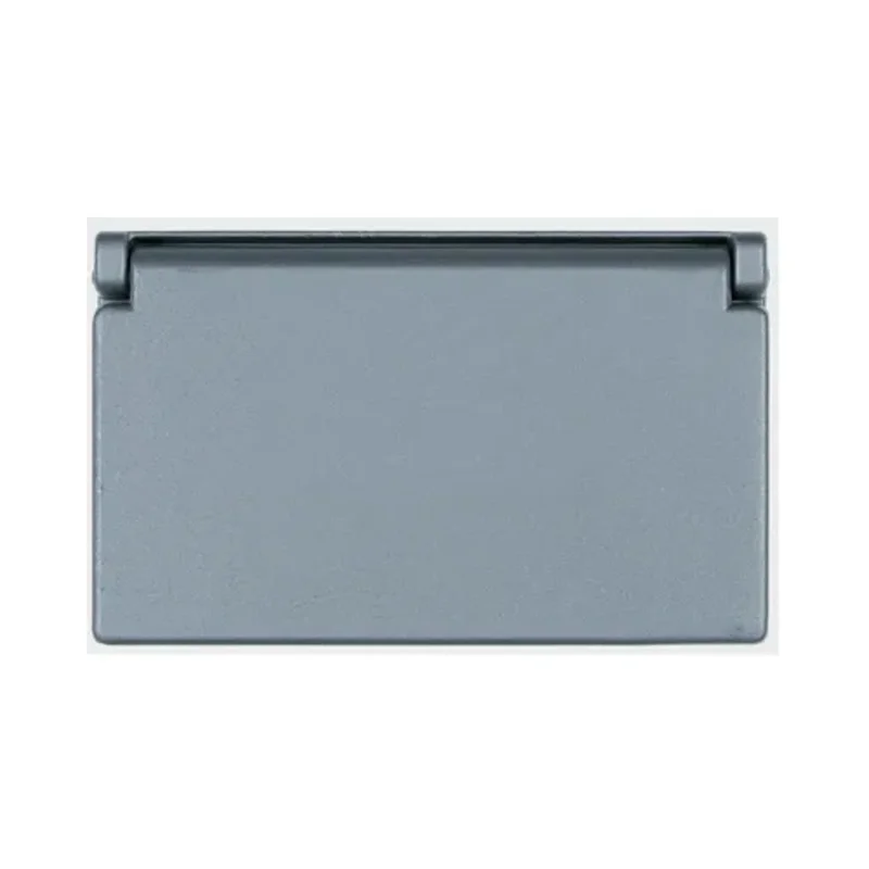 0.125 Inch Depth Gray Heavy Cast Aluminum Portable Outlet Cover 4511