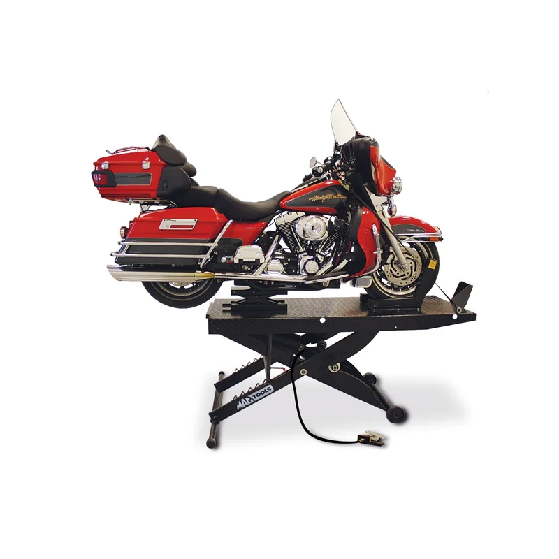 1,000-lbs. Capacity Portable Pneumatic Motorcycle Lift with Drop Tail