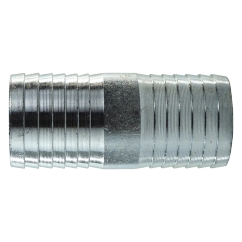 1-1/2 Inch Hose Barbed Coupling Steel Galvanized in Plastic Pipe 973904