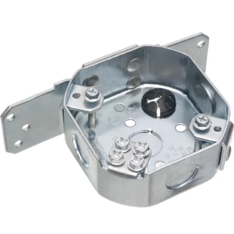 1-1/2 Inch Square Fan And Fixture Rated Steel Electrical Box With Side Bracket FBS415S