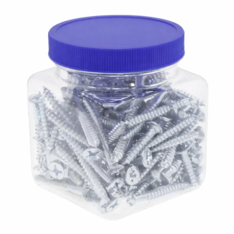 1-1/4 Inch 8 Flat Head Phillips Wood Screw Steel Zinc Plated JFWP20 (Pack of 100)