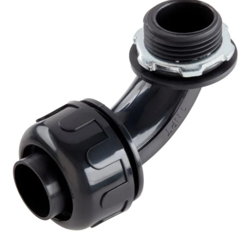 1 1/4 Inch Non Metallic Electrical Liquid Tight Conduit 90 Angle Fittings Black (Pack Of 25)