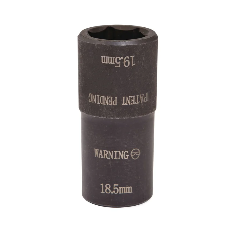 1/2" Drive 18.5mm/19.5mm Chrome-Capped Lug Nut Flip Socket