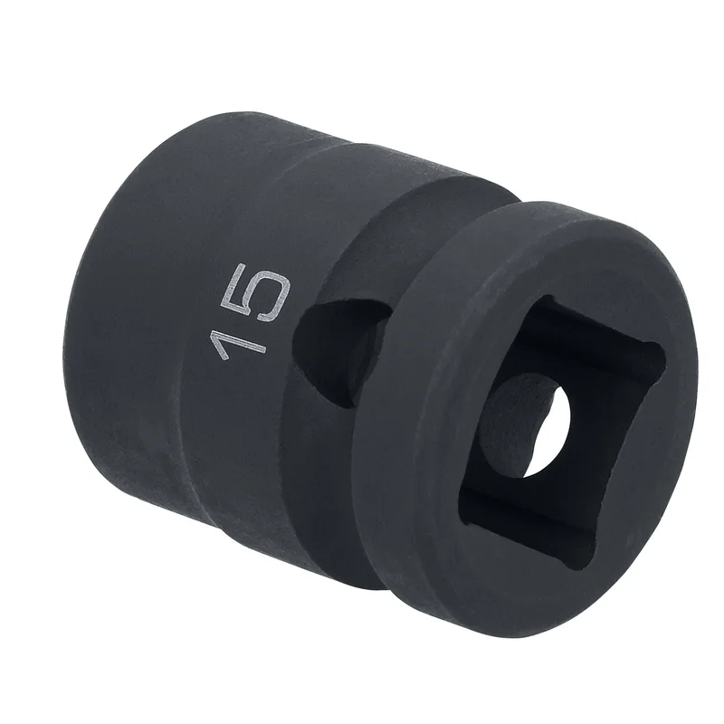 1/2" Drive 6 pt. Stubby Impact Socket - 15mm