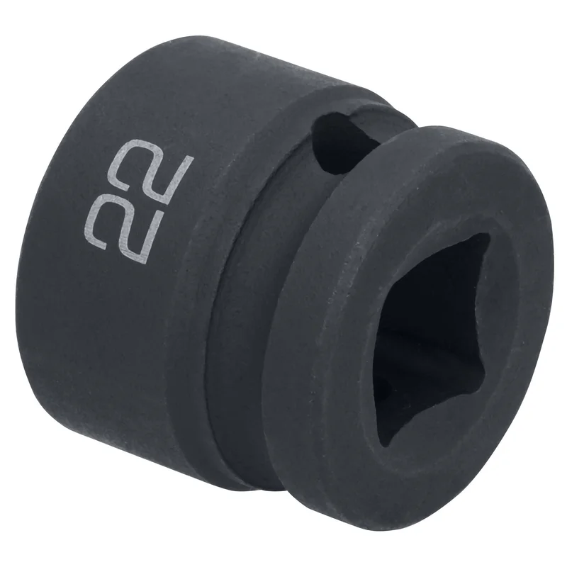 1/2" Drive 6 pt. Stubby Impact Socket - 22mm