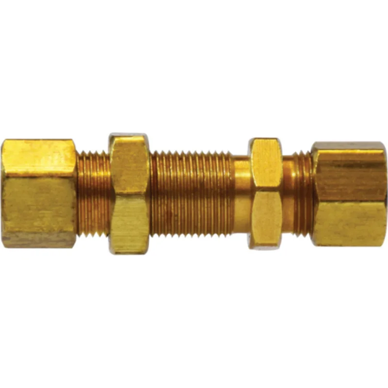 1/2 Inch Compression 1/2 Inch Durable Precision Bulkhead Union Brass 18093