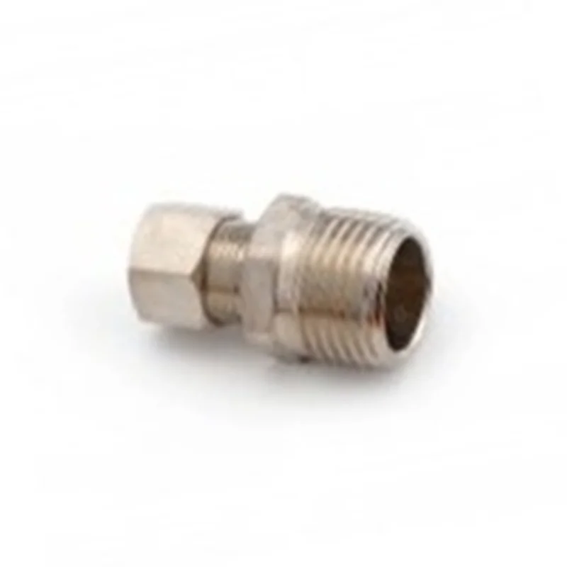 1/2 Inch Compression 1/2 Inch Male NPTF Brass Chrome Plated Adapter 31191