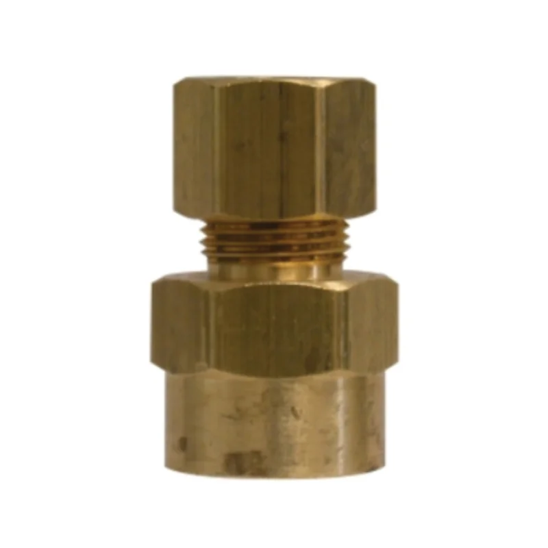 1/2 Inch Compression 3/8 Inch FNPTF Light Pattern Adapter Brass 18158L