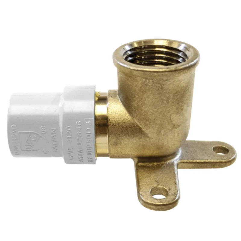 1/2 Inch CPVC 1/2 Inch FPT Drop Ear Elbow Brass 35420SS
