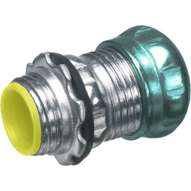 1/2 Inch EMT Rain Tight Compression Connector With Insulated Throat 820ART
