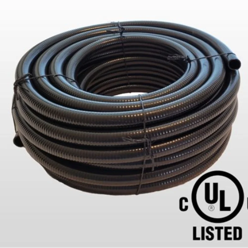 1/2 Inch Flexible Non-Metallic Liquid Tight Electrical Conduit Black 25FT