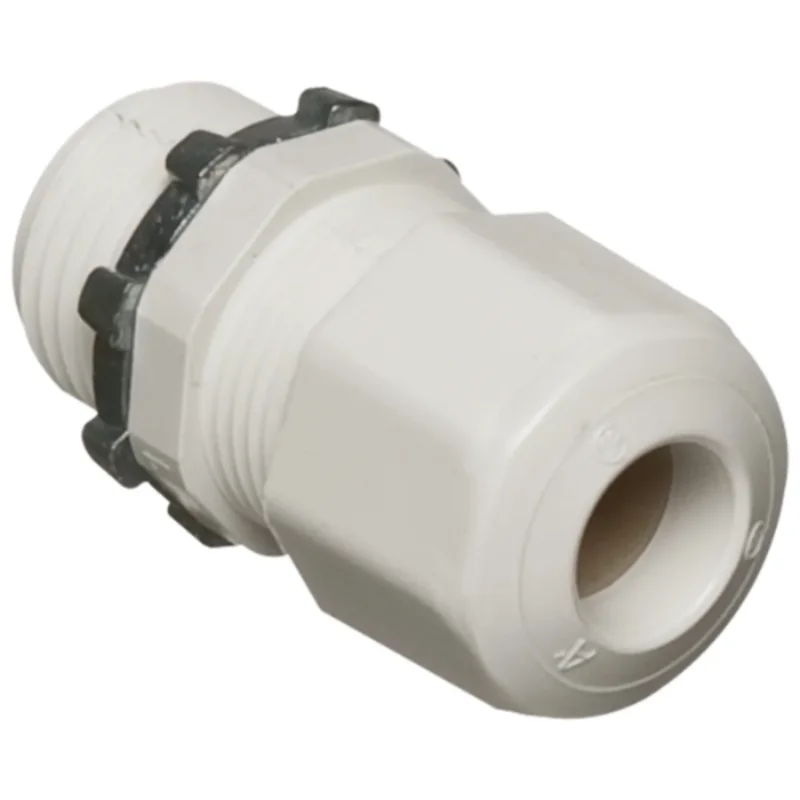 1/2 Inch Liquidtight Oiltight Strain Relief Cord Connector With Sealing Ring and Locknut LPCG50W