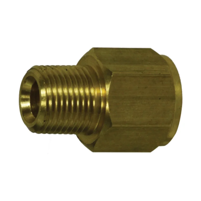 1/2 Inch MNPT 1/2 Inch Female BSPT Pipe Adapter Brass 29107