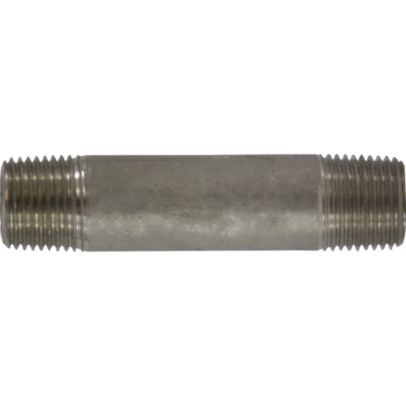1/2 Inch MPT Seamless Pipe Nipple Stainless Steel 52063