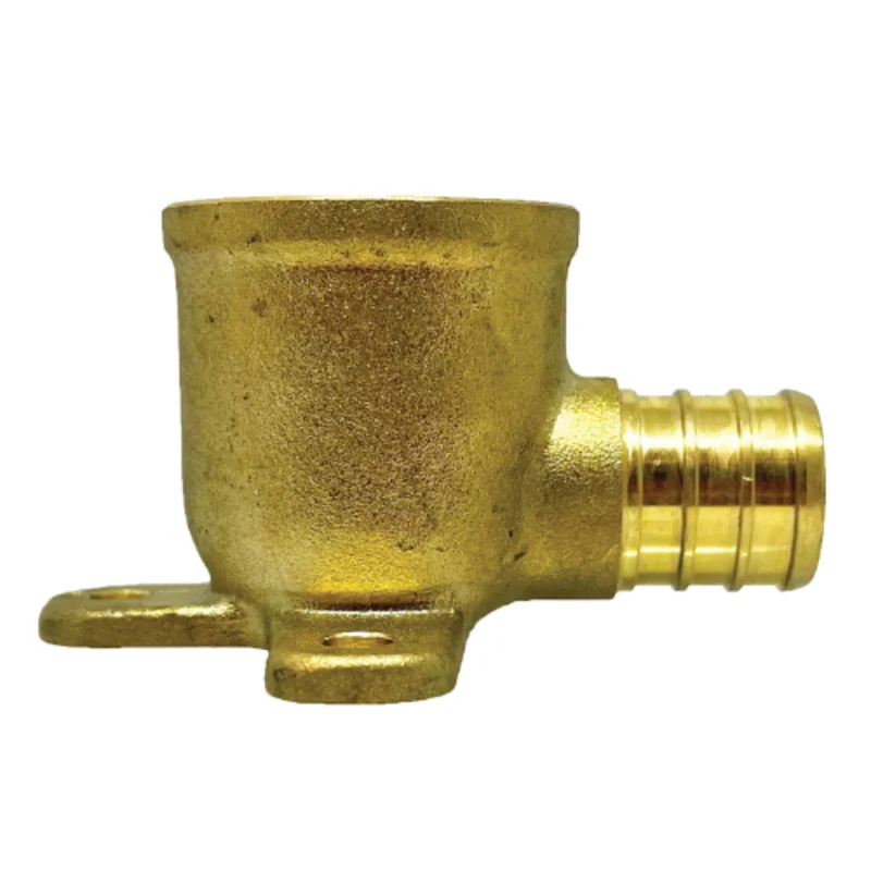 1/2 Inch PEX 1/2 Inch NPTF Lead Free Brass Drop Ear Elbow 35095
