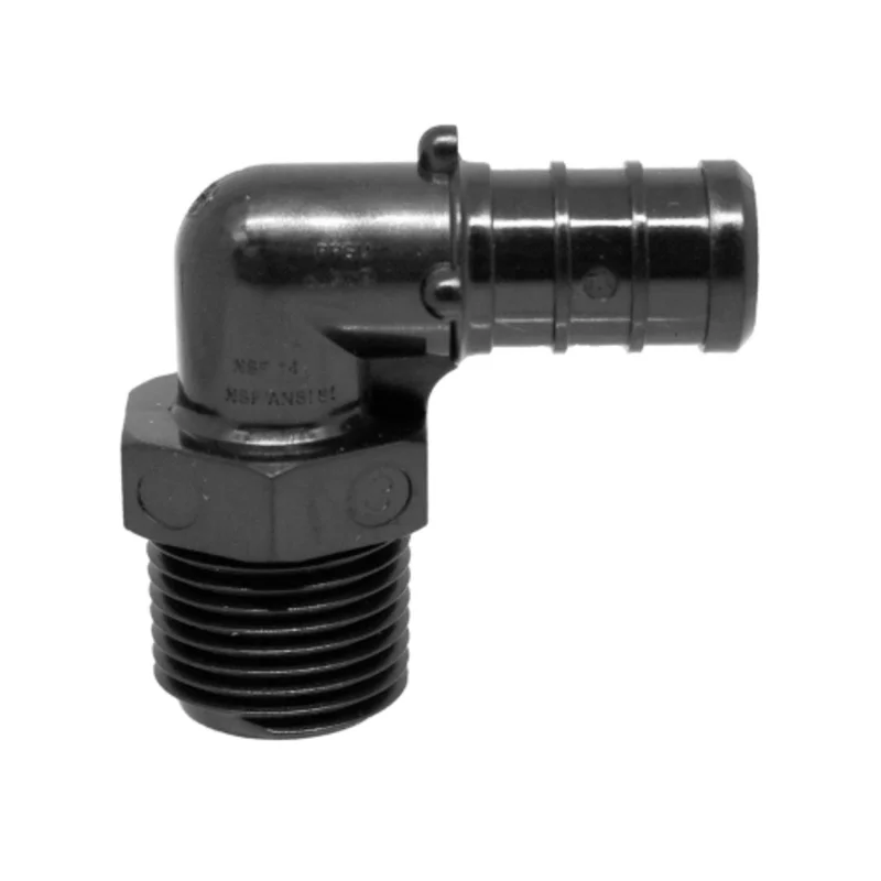 1/2 Inch PEX 3/8 Inch Male NPT Polyphenylsulfone 90-deg Male Elbow 35284