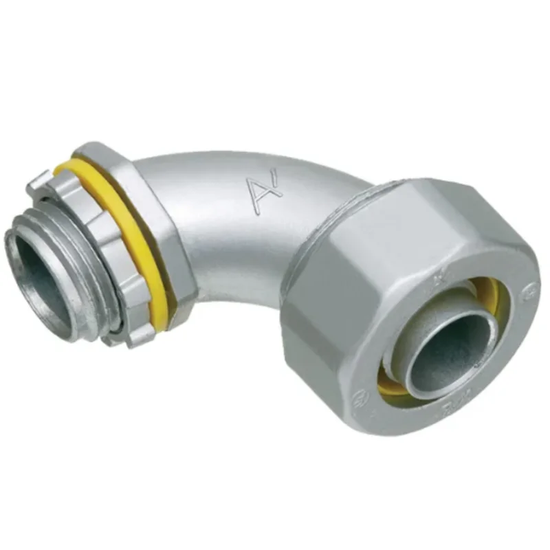 1/2 Inch Push In Liquid Tight Conduit Connector with Insulated Throat Zinc LT9050A