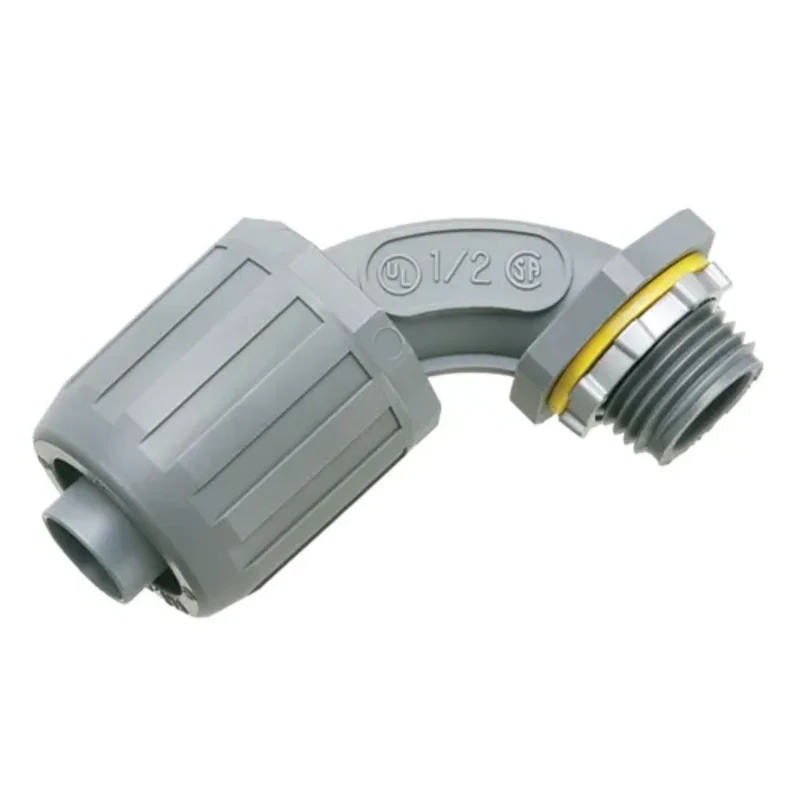 1/2 Inch Snap2IT Push In Non Metallic Liquidtight Conduit Connector UV-Rated Plastic NMLT905