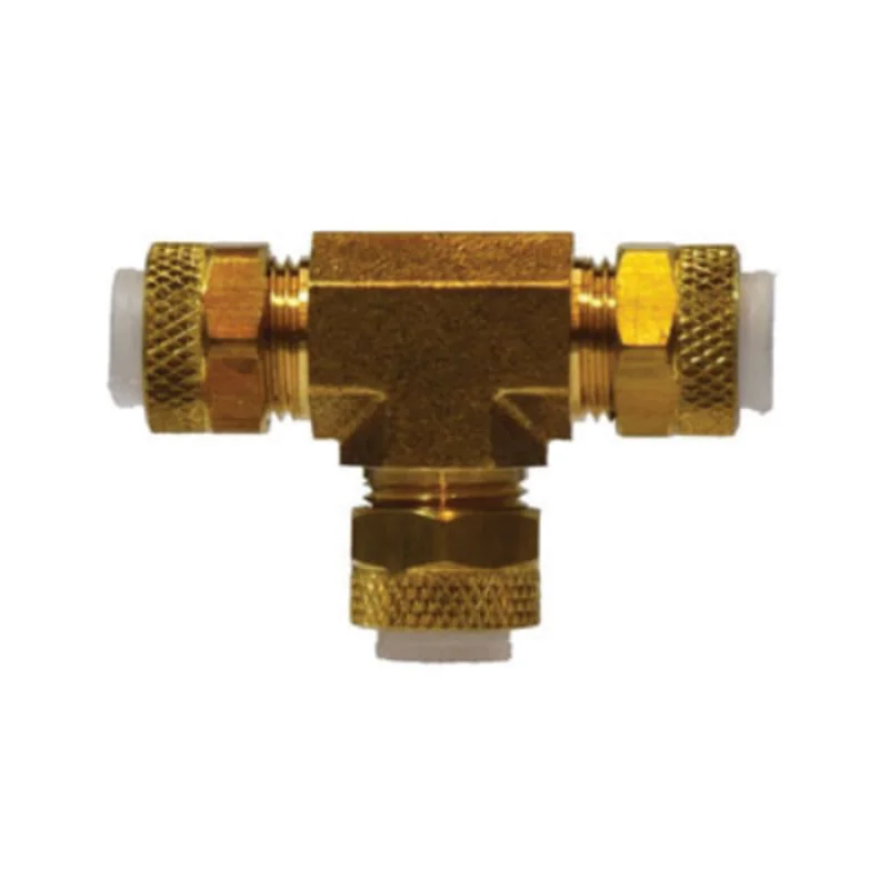 1/2 Inch Tube OD 1/2 Inch 1/2 Inch Aluminum and Copper Tubing Union Tee Brass 20253