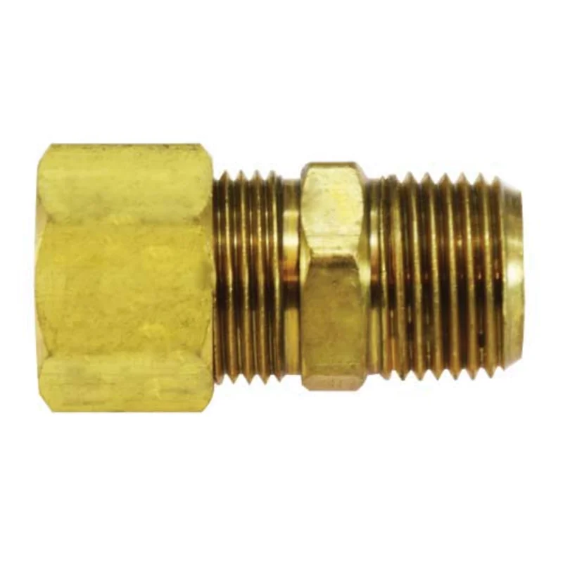 1/2 Inch Tube OD 1/2 Inch Drilled Through Tank Adapter Male NPTF Brass 18214