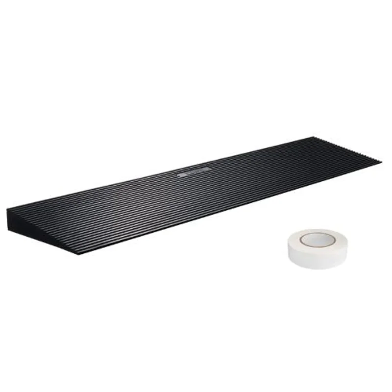 1.2" Rise Cuttable Rubber Threshold Ramp for Sweeping Robots & Wheelchairs, Non-Slip, 35.4" Wide for Doorways & Driveways