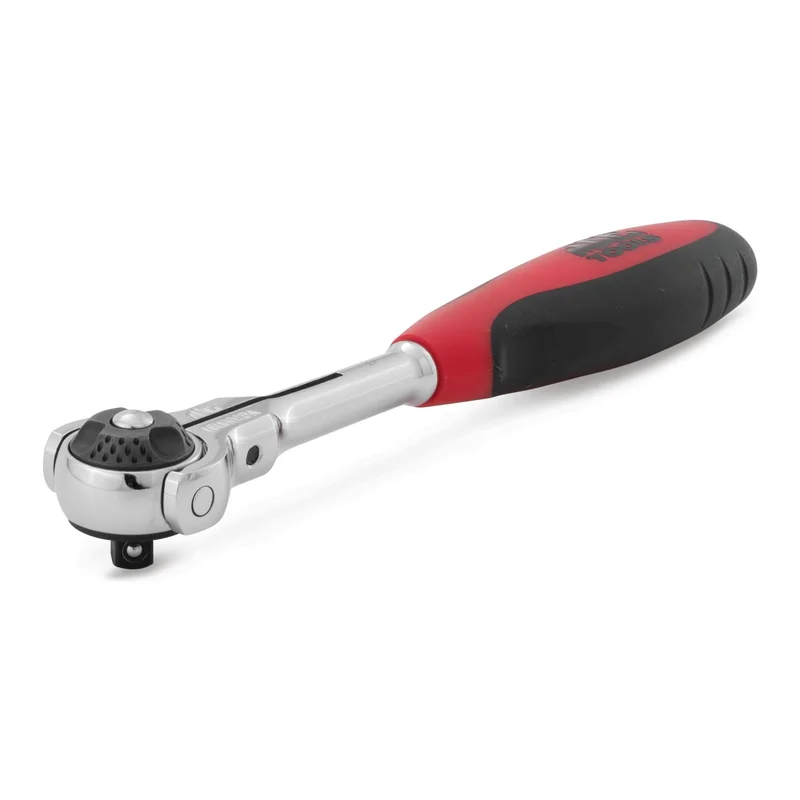 1/4" Drive Bi-Material Swivel-Head Ratchet - 7"