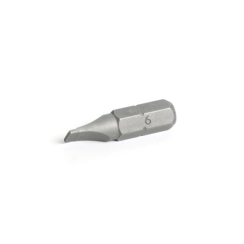 1/4" Hex Drive Slotted Bit 1" - 6mm