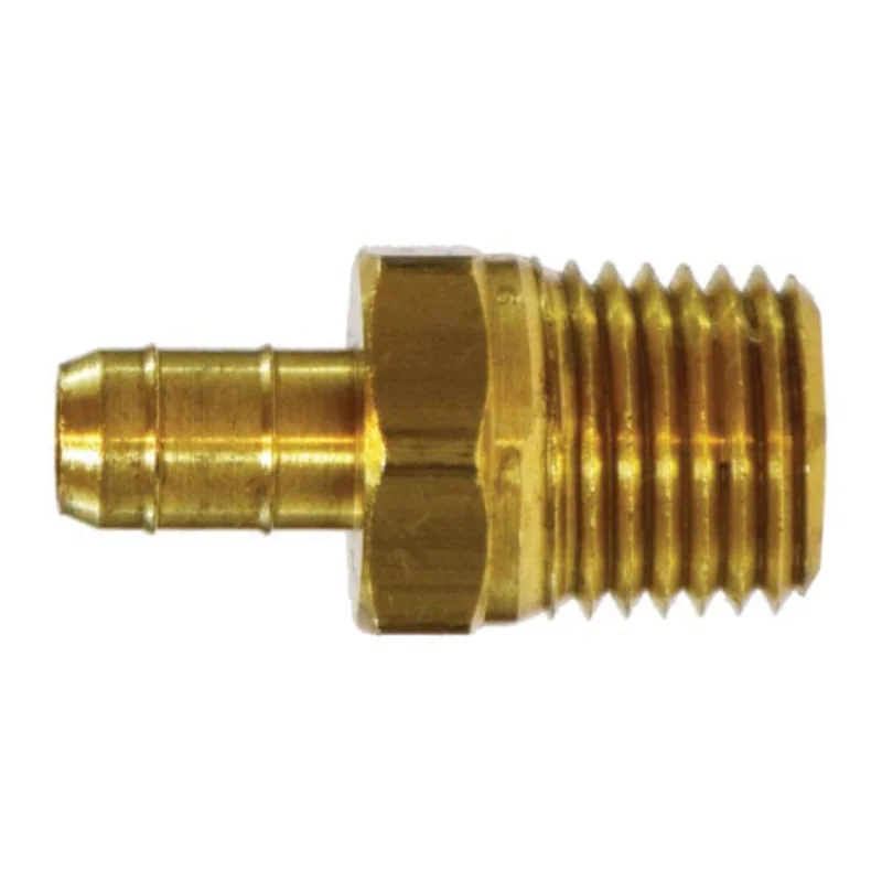 1/4 in Barbed 1/4 in MIP Brass Two Barb Adapter 32151