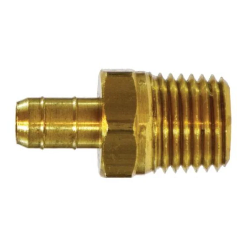 1/4 in Barbed 1/8 in MIP Brass Two Barb Adapter 32150
