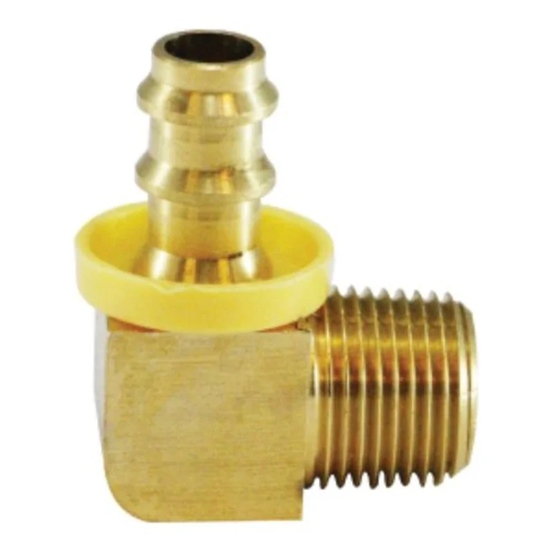 1/4 in Push-On Hose Barbed 1/8 in MIP Brass Elbow 07220-0402