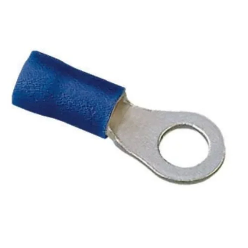 1/4 Inch 16 to 14 AWG 1-Hole Vinyl Insulated Ring Terminal Tin Plated Brass 83-2251