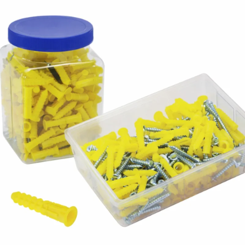 1/4 Inch 201 Pieces Light Duty Super Yellow Wall Anchor Pan Head Combo Screw WAKJ19