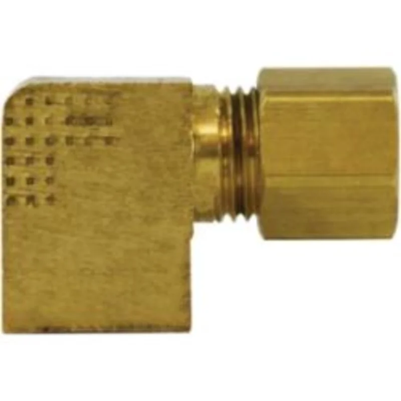 1/4 Inch Compression 1/8 Inch Barstock Elbow FNPTF Brass 18253B