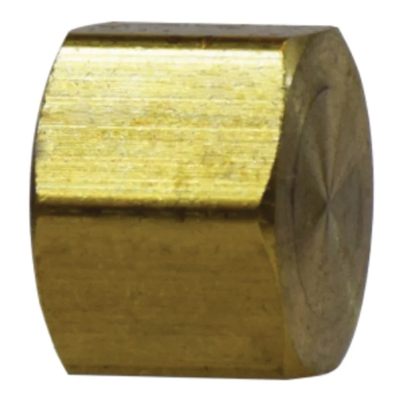 1/4 Inch Compression Hex Cap for Secure Tube Sealing Brass 18047