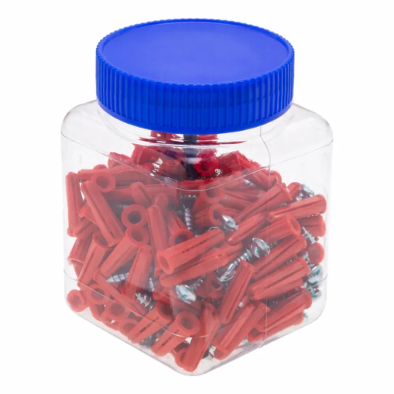 1/4 Inch Conical Wall Anchor Kit Drill Bit Dia Plastic WAKJ14 (Pack of 100)