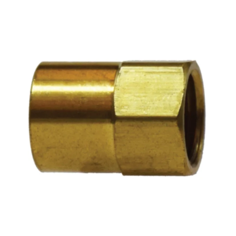 1/4 Inch Female Inverted Flared 1/8 Inch FNPTF Brass Straight Adapter 12033
