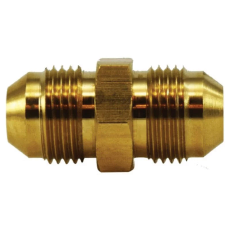 1/4 Inch Male JIC Flared 1/4 Inch Male JIC Flared Brass Straight Tube Union 28966