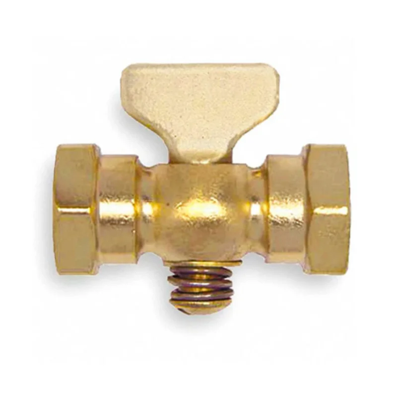1/4 Inch Nominal FIP x FIP Tee Handle Air Cock Brass Body 46351