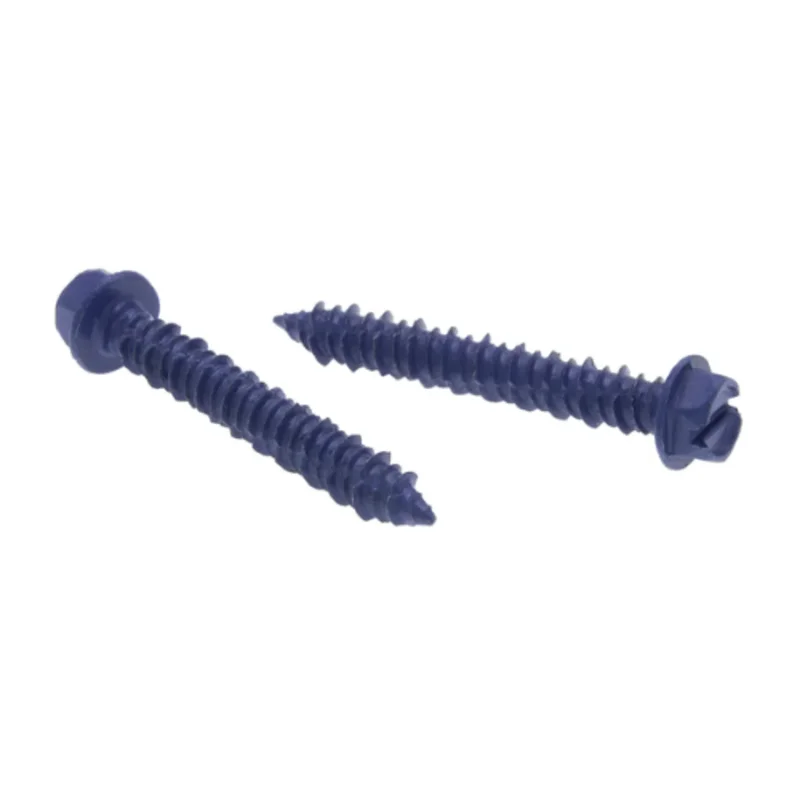 1/4 Inch Self Piercing Tapping Screw and Indented 3-1/4 Inch Steel Hex Washer Head Zylon Slotted Drive CSH50F (Pack of 100)