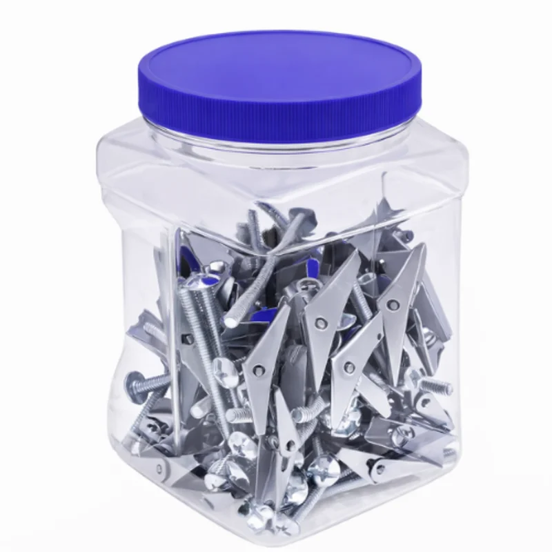 1/4 x 4 Inch Mushroom Head Toggle Bolt Set for Secure Hollow Wall Mounting J1554 (Pack of 50)