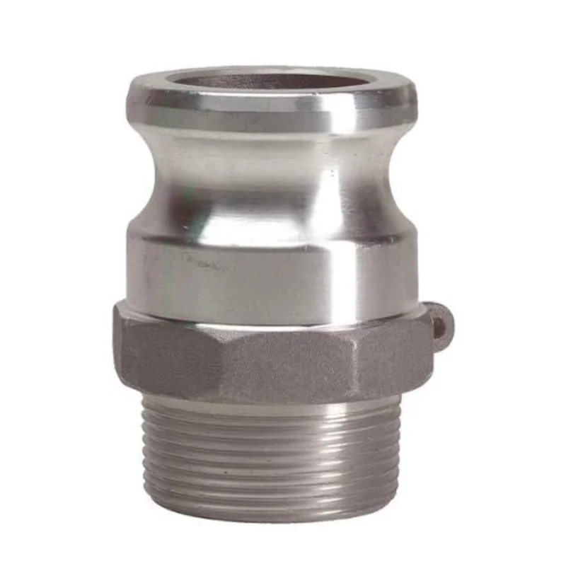 1.5 Inch Aluminum Part F Male Adapter with Male NPT Thread for Lay Flat Hoses