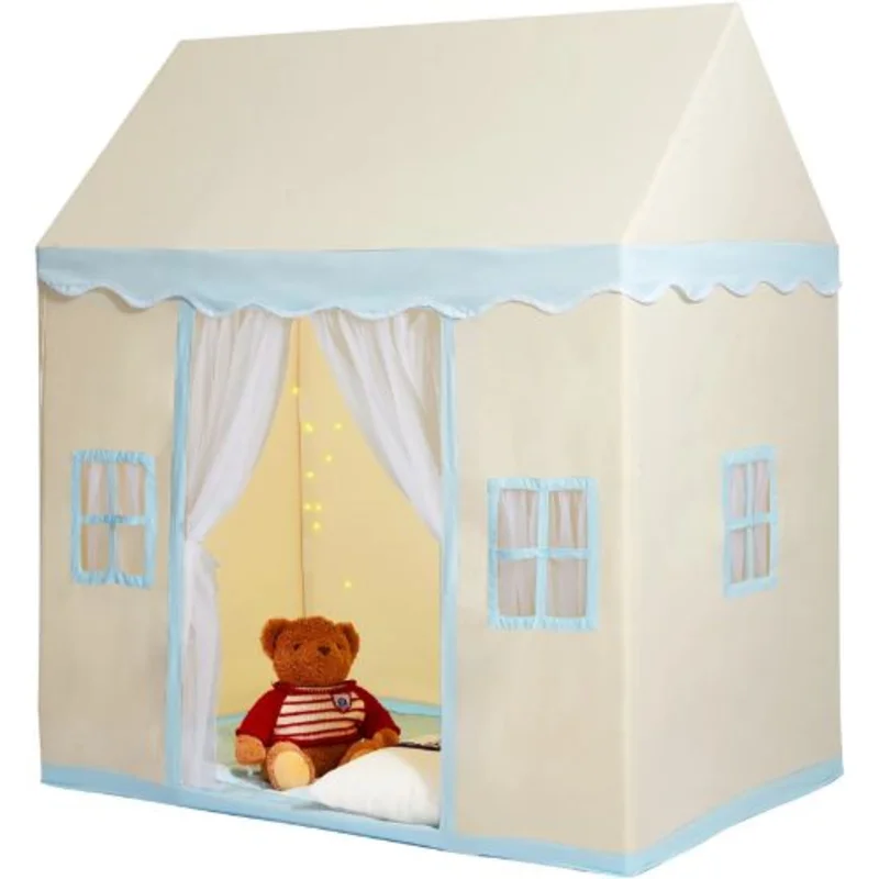 1-5 Years Old Kids Play Tent with Mat and Tent Lamp for Indoor and Outdoor