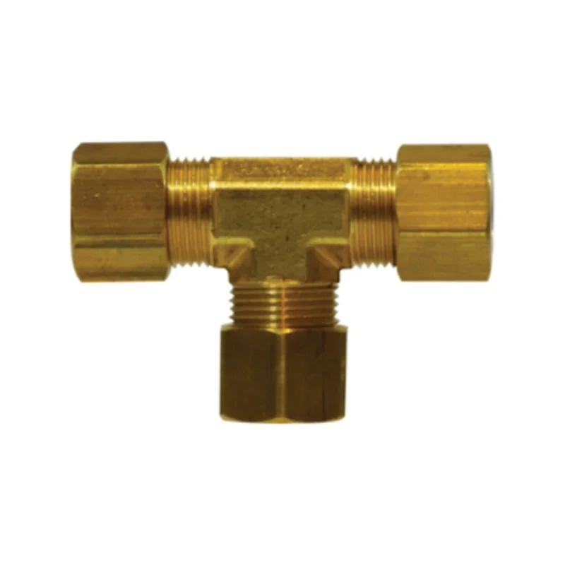 1/8 Inch 1/8 Inch 1/8 Inch Compression Aluminum And Thermoplastic Tubing Tee Brass 18101
