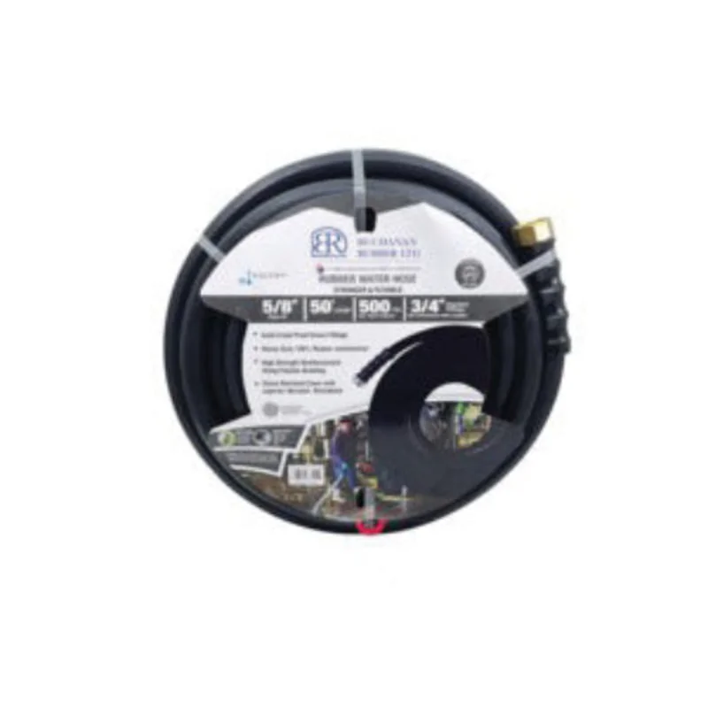 1.8 Inch Bend Radius Black Rubber Tube Water Hose With Fittings OPPWB-075-150GH50