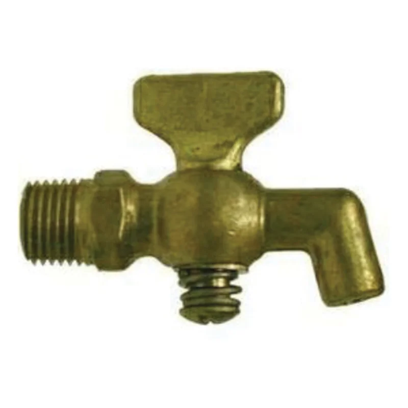 1/8 Inch Nominal MIP x Bibb Nose Tee Hex Air Cock Brass Body 46330
