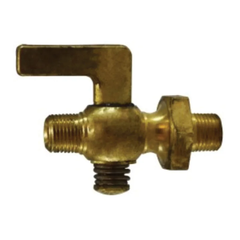 1/8 Inch Nominal MIP x MIP Lever Handle Hex Air Cock Brass Body 46324