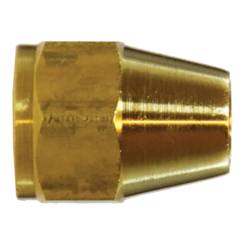 1/8 Inch SAE 45-deg Flare Hex Short Rod Nut Steel Hydraulic Tubing Brass 10013