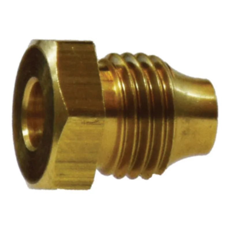 1/8 Inch Threaded Double Compression Sleeve Hex Nut Brass 16001