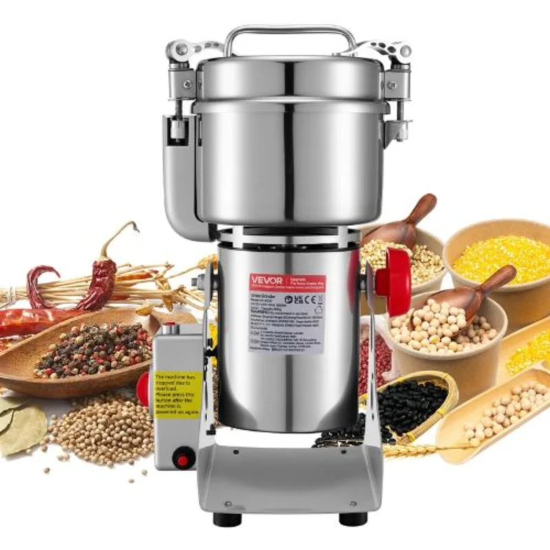 1.8 lbs 2100W High-Speed Electric Grain & Spice Grinder  Stainless Steel Swing Type Pulverizer for Dry Ingredients
