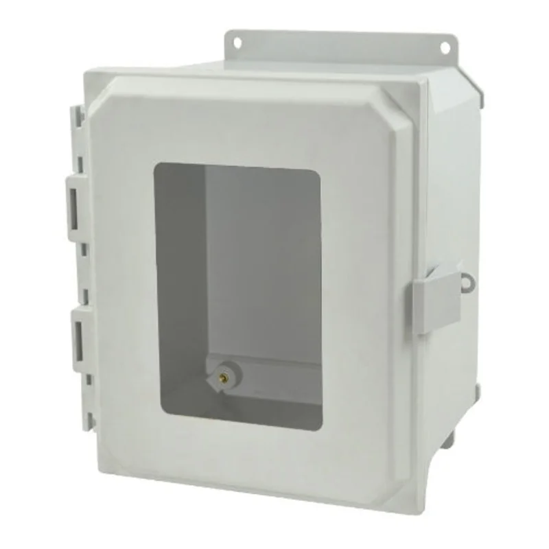 1 Door Nonmetallic Snap Latch Fiberglass Enclosure with Windows AMU1086NLWF